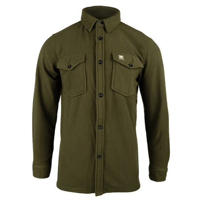 Dark Olive - Front - Jack Pyke Mens Polar Fleece Shirt