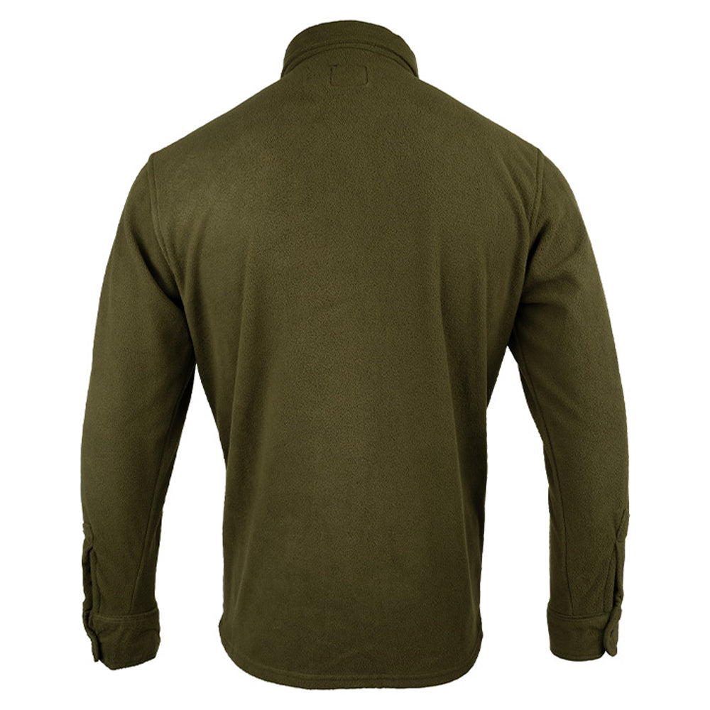 Dark Olive - Back - Jack Pyke Mens Polar Fleece Shirt