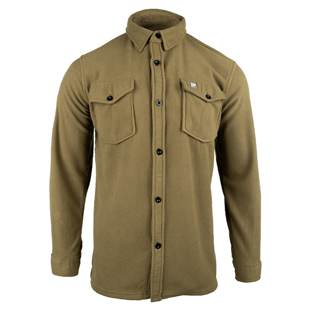 Dark Mustard - Front - Jack Pyke Mens Polar Fleece Shirt