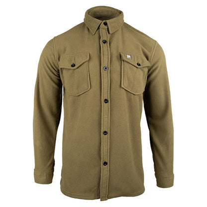 Dark Mustard - Front - Jack Pyke Mens Polar Fleece Shirt