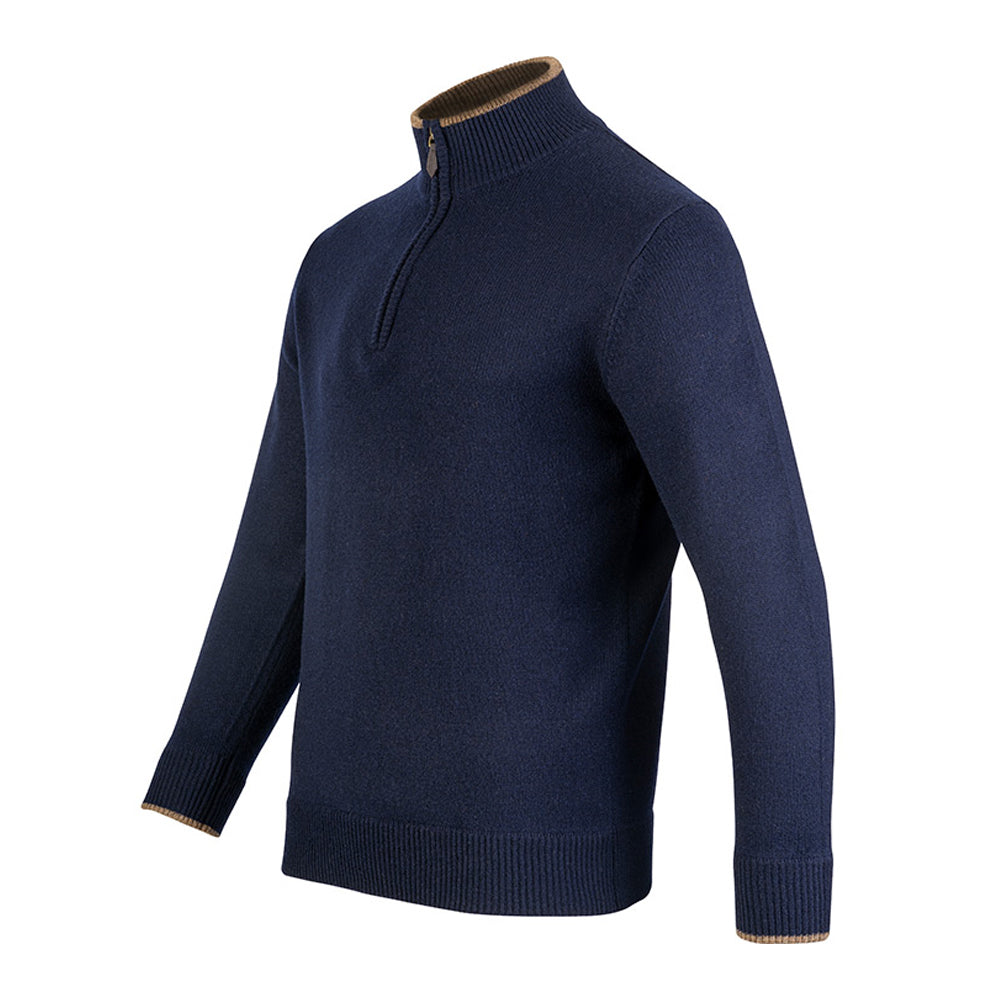 Navy - Lifestyle - Jack Pyke Mens Ashcombe Lambswool Half Zip Pullover