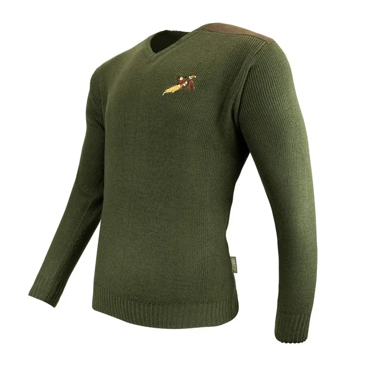 Olive Green - Side - Jack Pyke Mens Shooters Sweater Top