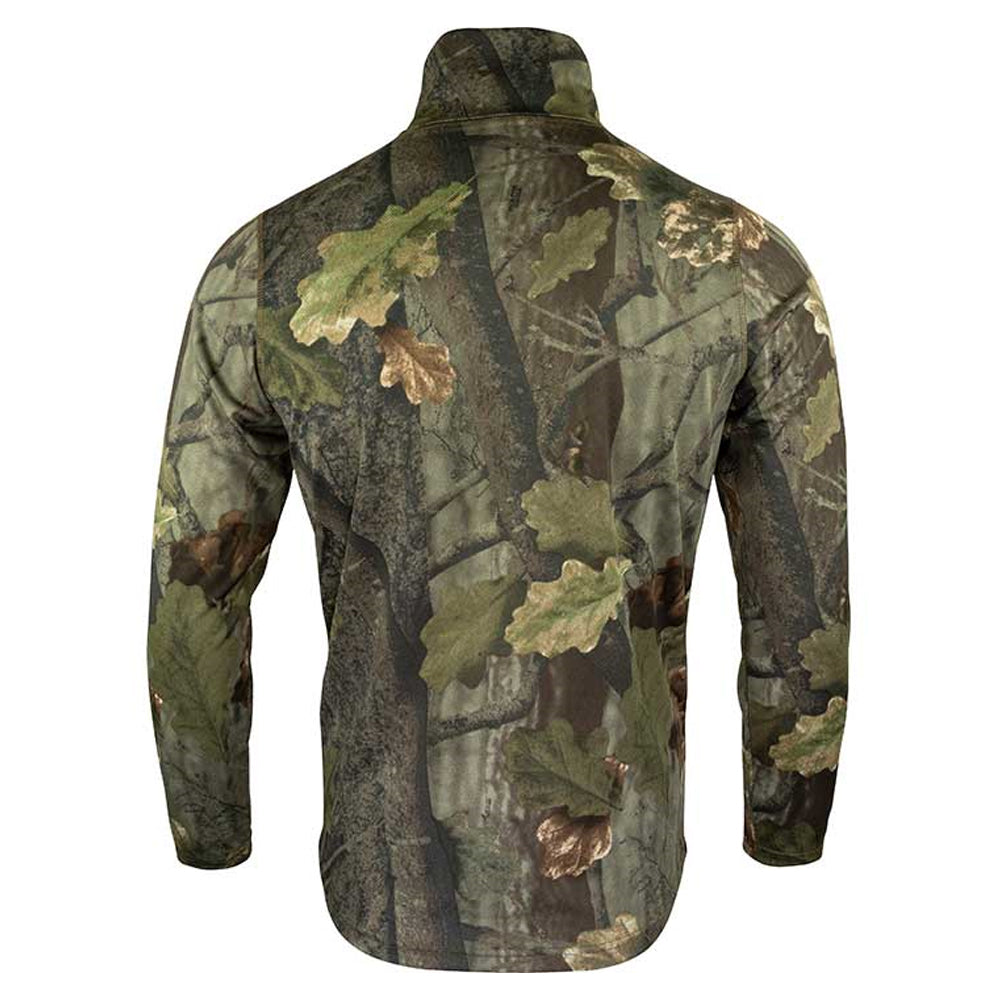 Brown - Back - Jack Pyke Mens Oak Leaf Roll Neck Midlayer