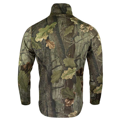 Brown - Back - Jack Pyke Mens Oak Leaf Roll Neck Midlayer