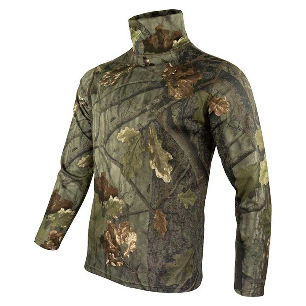 Brown - Side - Jack Pyke Mens Oak Leaf Roll Neck Midlayer