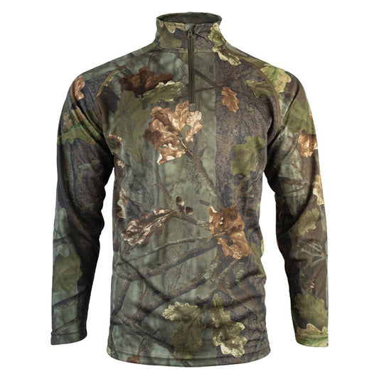 Brown - Front - Jack Pyke Mens Armour Oak Leaf Wicking Quarter Zip Midlayer