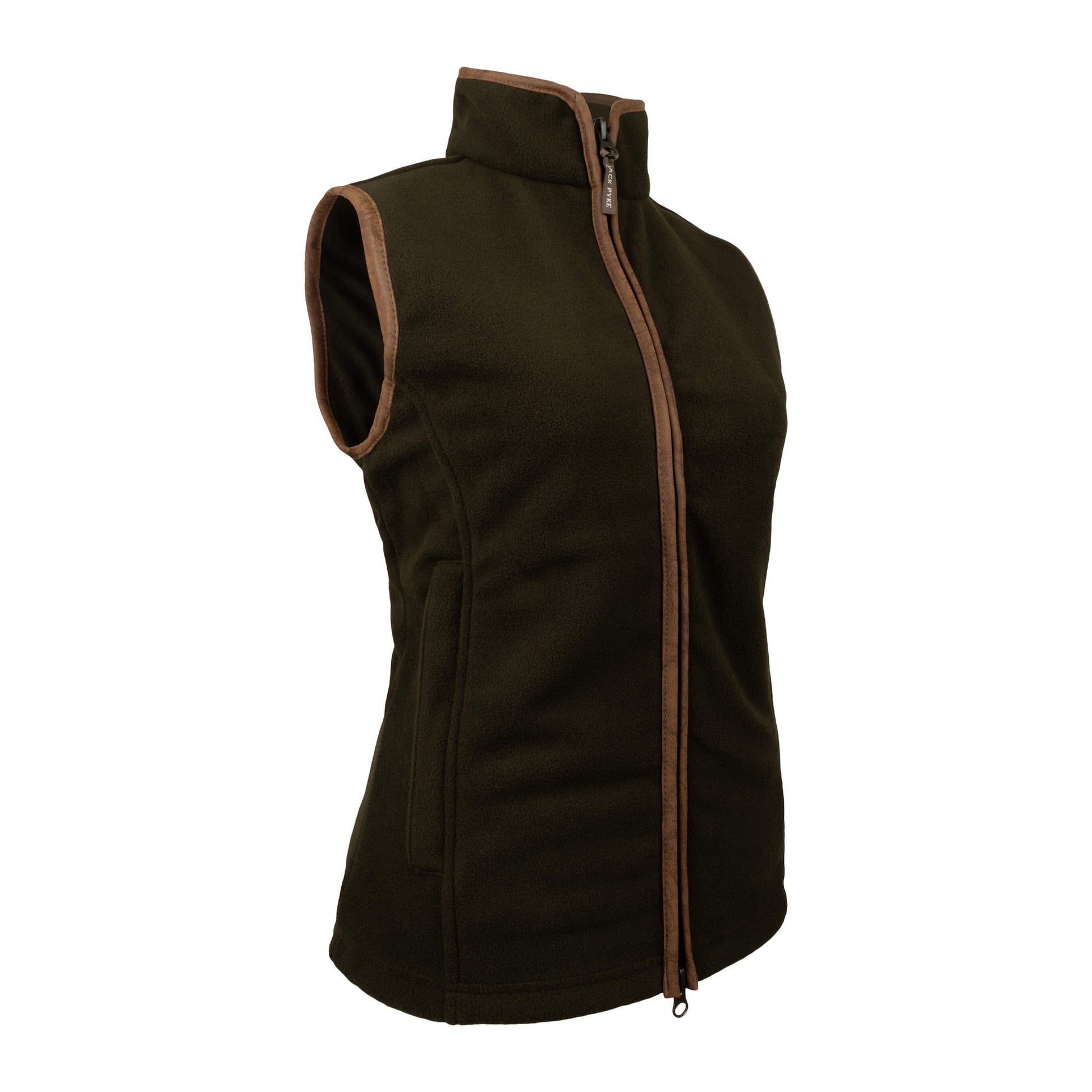 Dark Olive - Side - Jack Pyke Womens-Ladies Countryman Fleece Gilet