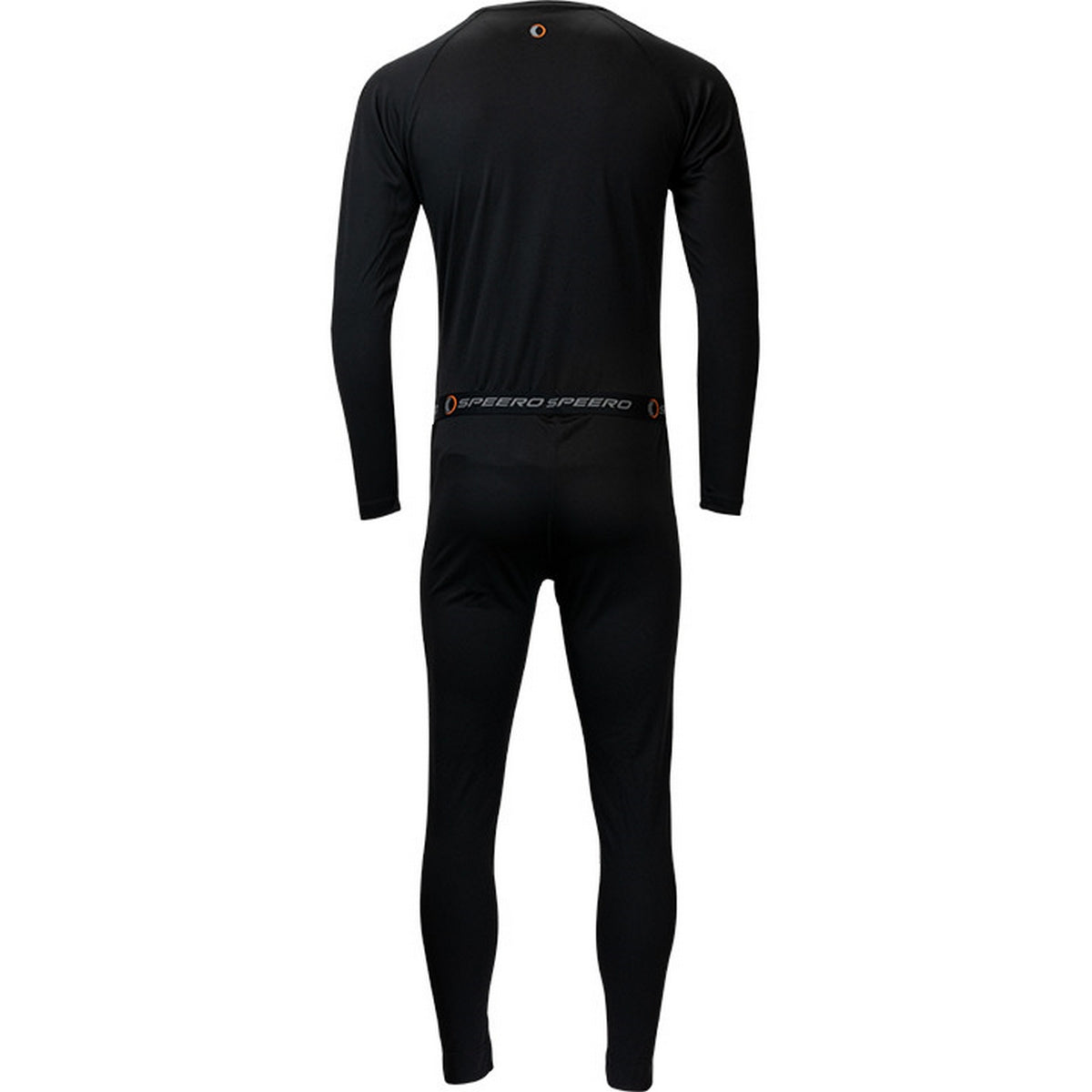 Black - Back - Speero Mens Logo Quick Dry Base Layer Set