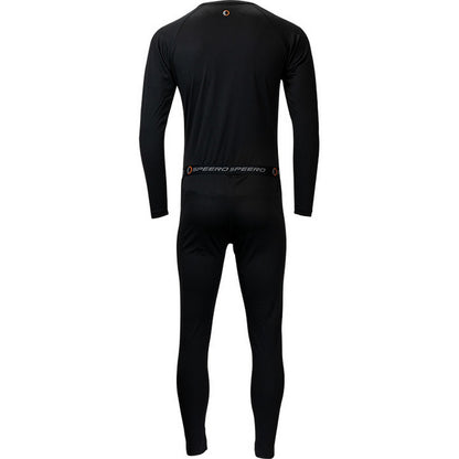 Black - Back - Speero Mens Logo Quick Dry Base Layer Set