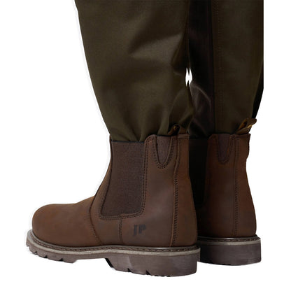 Brown - Back - Jack Pyke Mens Leather Safety Dealer Boots
