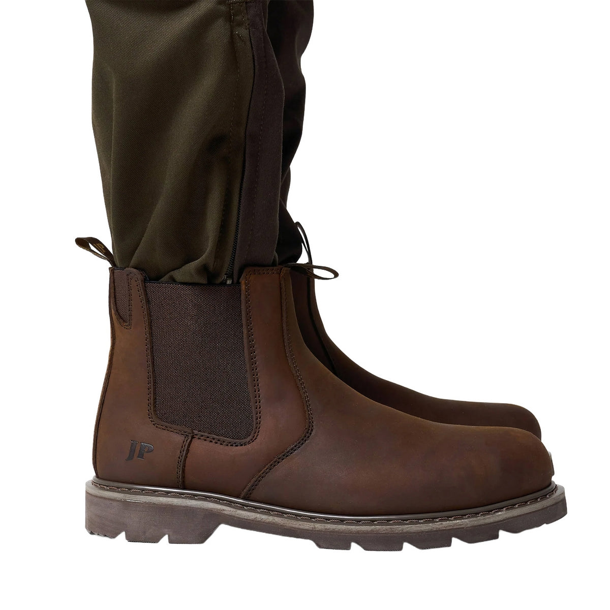 Brown - Side - Jack Pyke Mens Leather Safety Dealer Boots