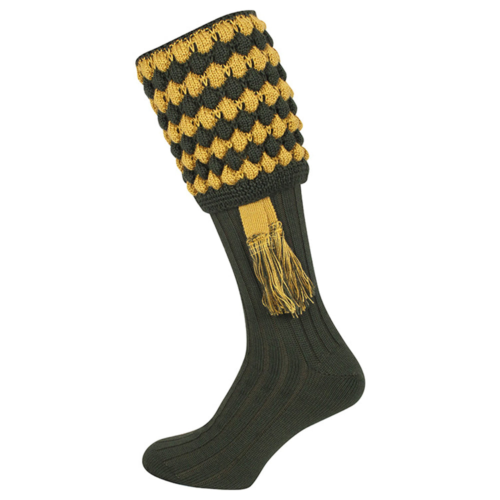 Green - Back - Jack Pyke Unisex Adult Pebble Shooting Socks with Garters