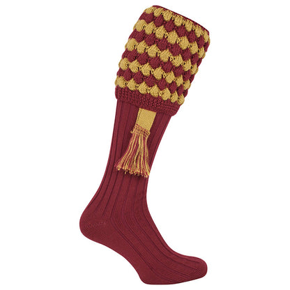 Burgundy - Front - Jack Pyke Unisex Adult Pebble Shooting Socks with Garters