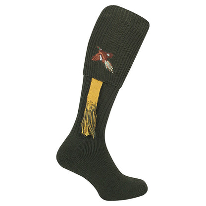 Green - Front - Jack Pyke Unisex Adult Pheasant Shooting Socks with Garters