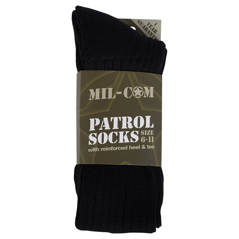 Black - Back - Mil-Com Unisex Adult Boot Socks