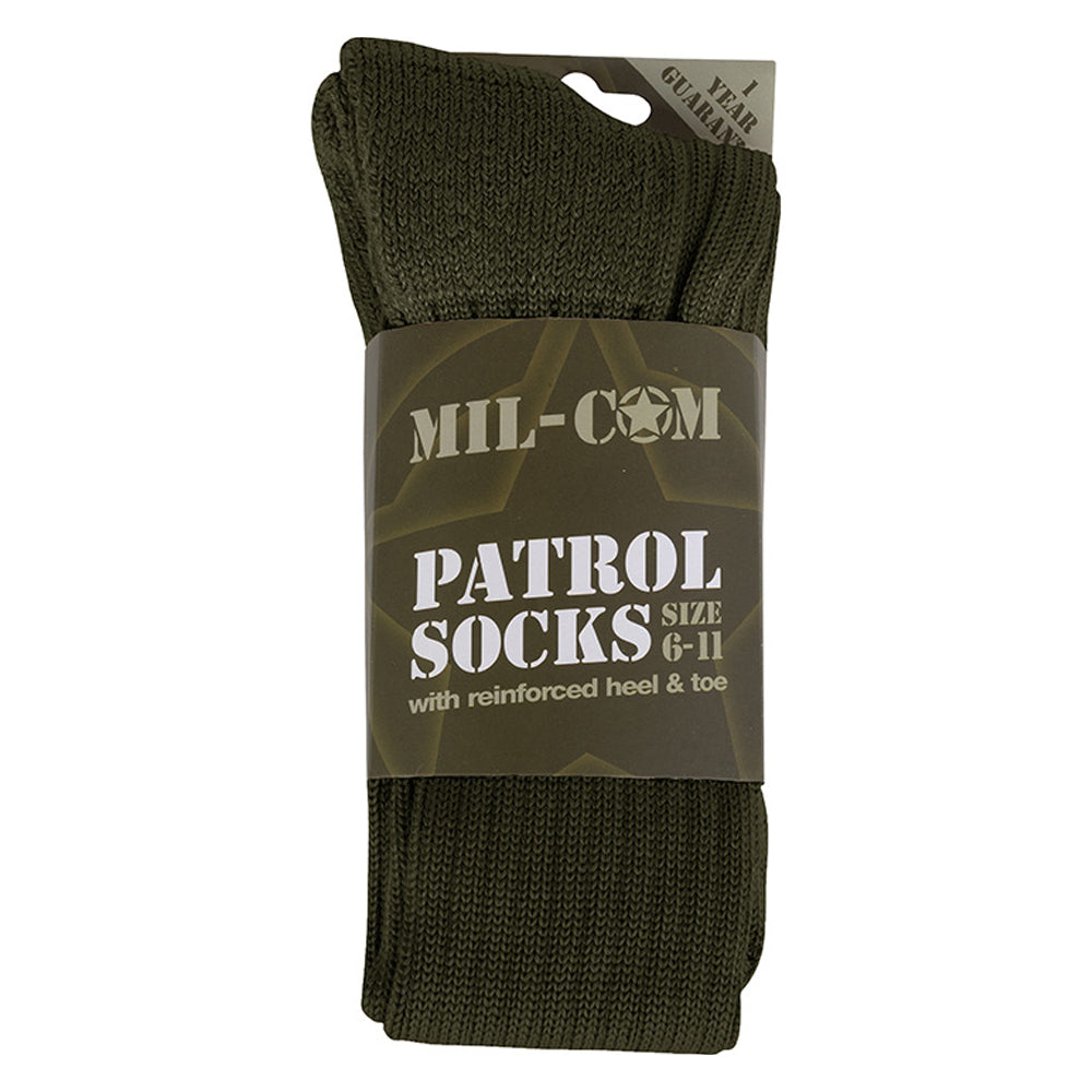 Green - Back - Mil-Com Unisex Adult Boot Socks