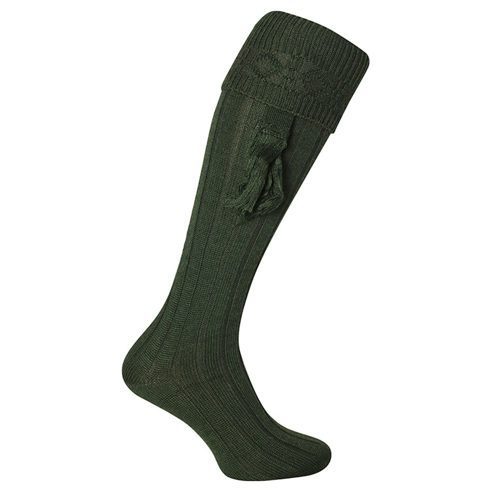 Green - Front - Jack Pyke Unisex Adult Plain Shooting Socks with Garters