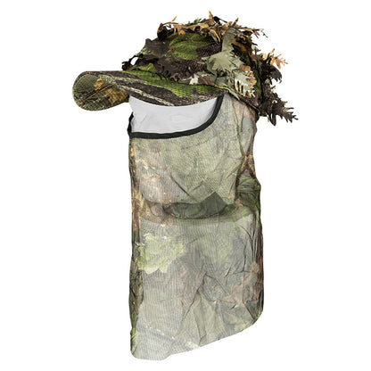 Green - Lifestyle - Jack Pyke Unisex Adult LLCS Oak Leaf Camo Baseball Cap with Veil