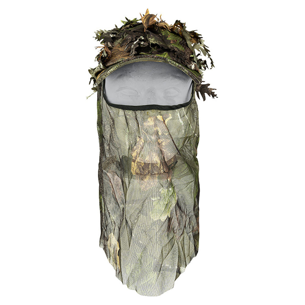 Green - Front - Jack Pyke Unisex Adult LLCS Oak Leaf Camo Baseball Cap with Veil