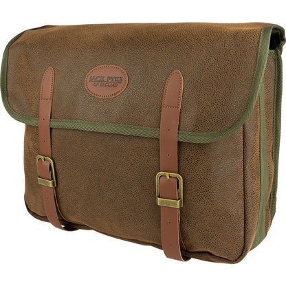 Brown - Lifestyle - Jack Pyke Logo Leather Trim Messenger Bag