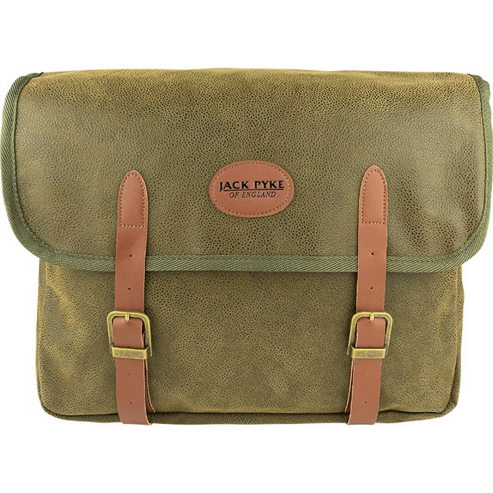 Green - Front - Jack Pyke Logo Leather Trim Messenger Bag