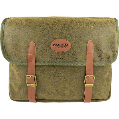 Green - Front - Jack Pyke Logo Leather Trim Messenger Bag