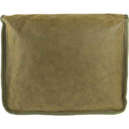 Green - Back - Jack Pyke Logo Leather Trim Messenger Bag