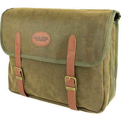 Green - Lifestyle - Jack Pyke Logo Leather Trim Messenger Bag