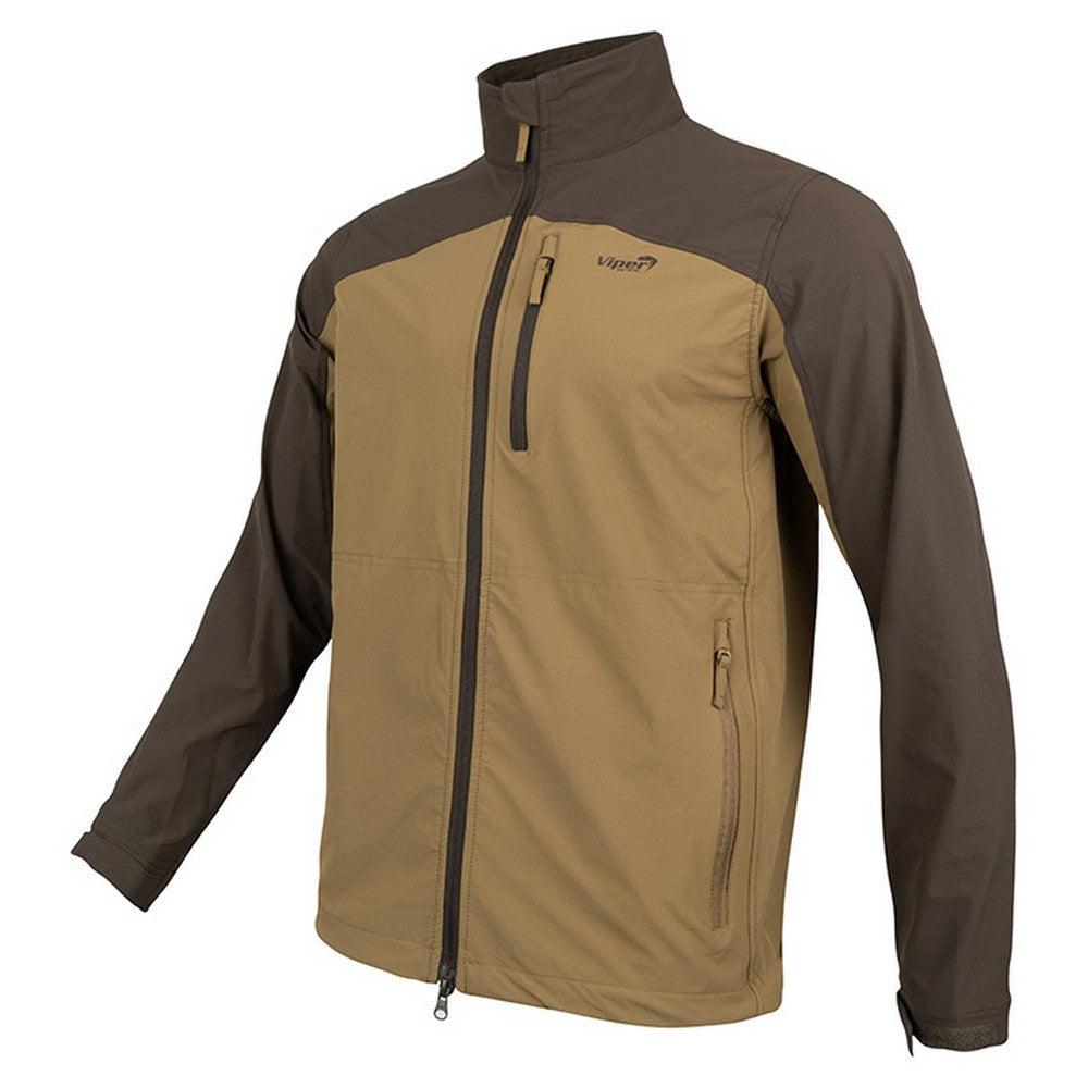 Coyote - Side - Viper Mens Lightweight Soft Shell Jacket
