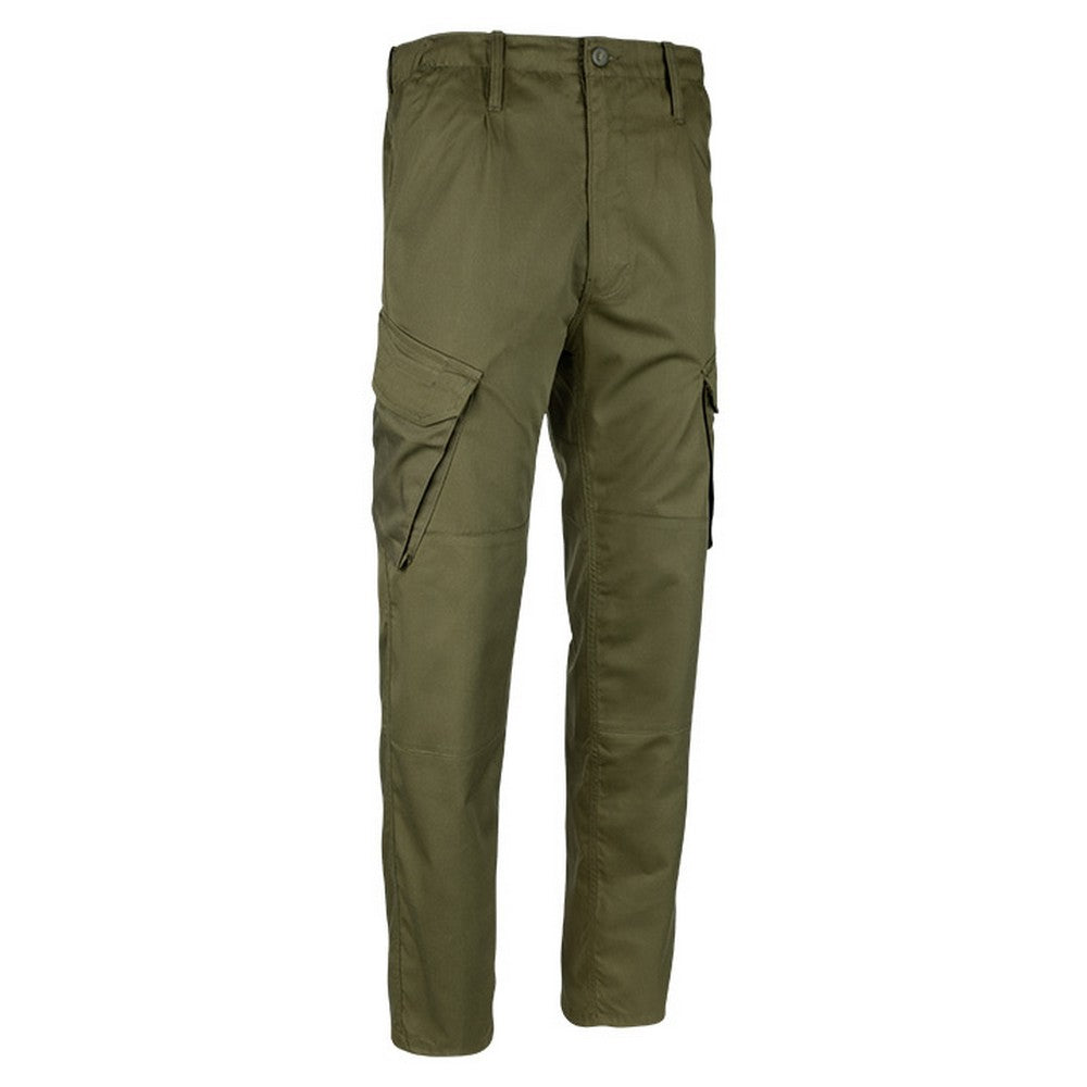 Green - Side - Viper Mens Camo Cargo Trousers