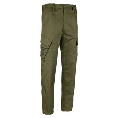 Green - Side - Viper Mens Camo Cargo Trousers