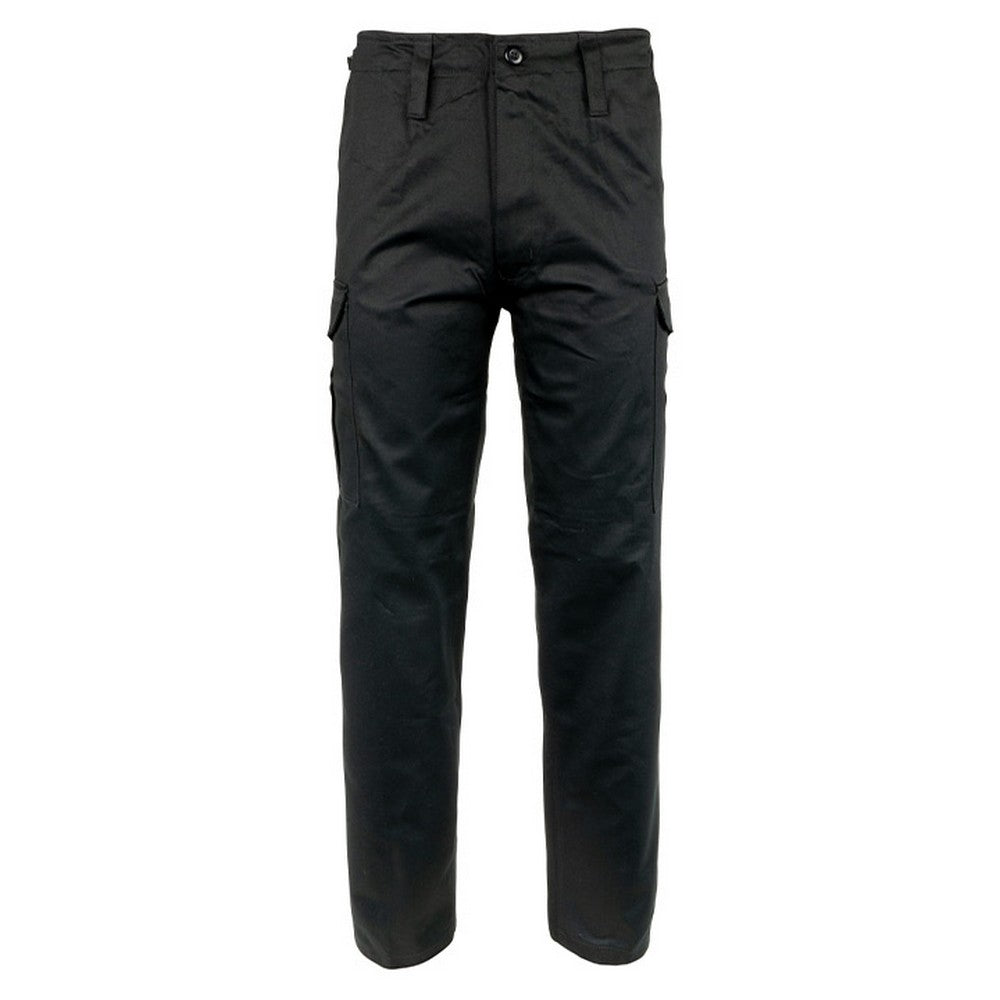 Black - Front - Mil-Com Mens Heavyweight Combat Trousers