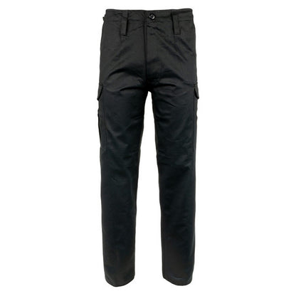 Black - Front - Mil-Com Mens Heavyweight Combat Trousers