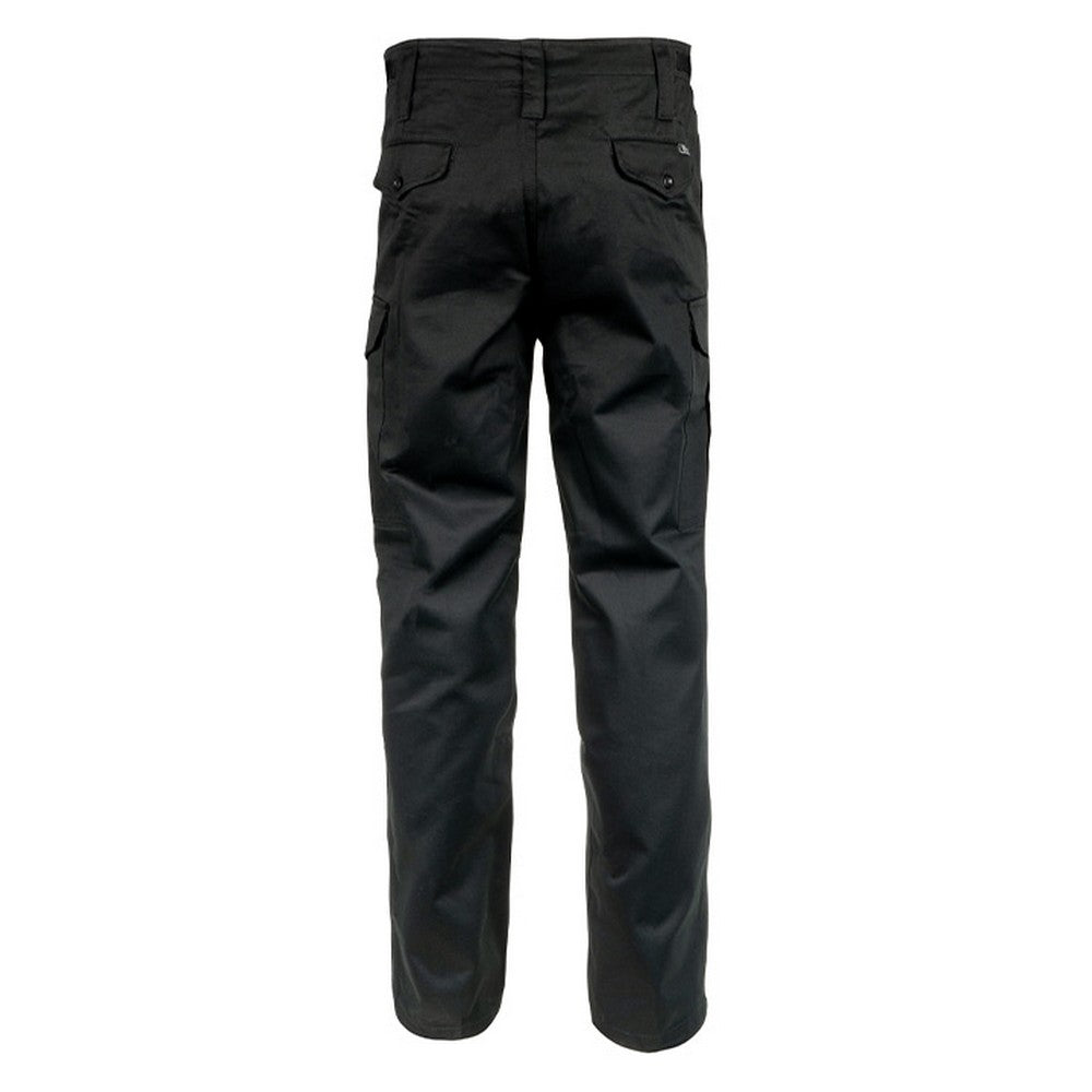 Black - Back - Mil-Com Mens Heavyweight Combat Trousers