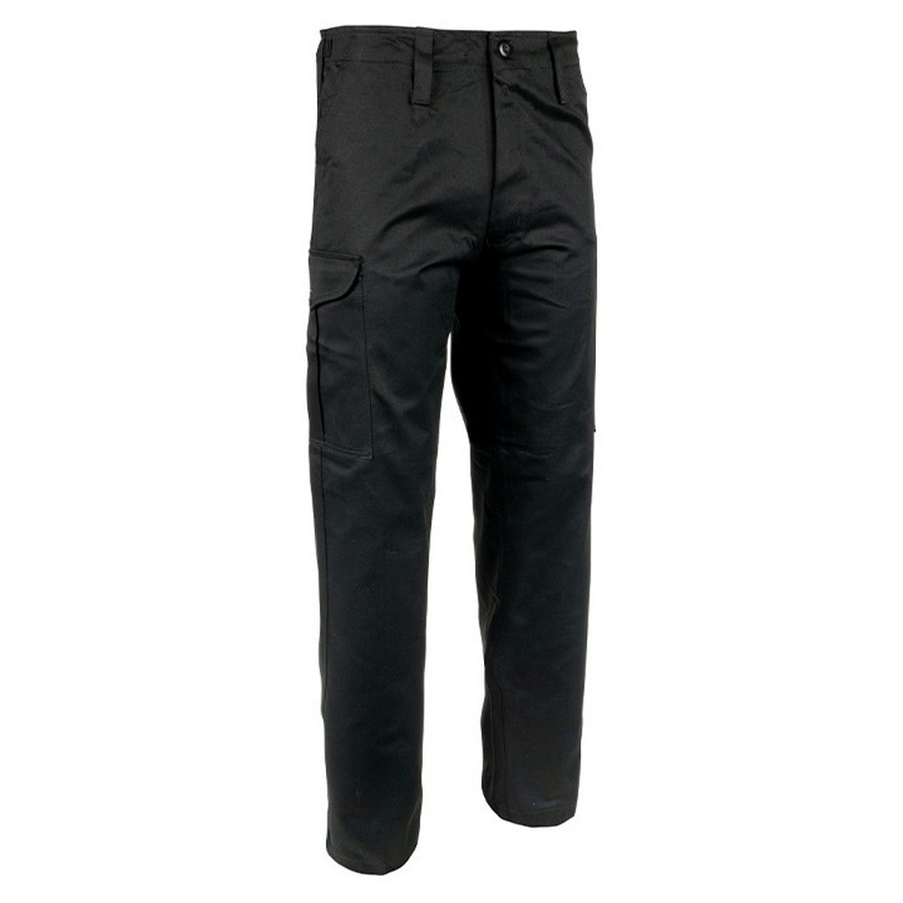 Black - Side - Mil-Com Mens Heavyweight Combat Trousers