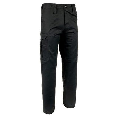 Black - Side - Mil-Com Mens Heavyweight Combat Trousers