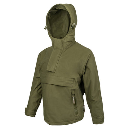 Green - Side - Jack Pyke Childrens-Kids Galbraith Pull Over Waterproof Jacket