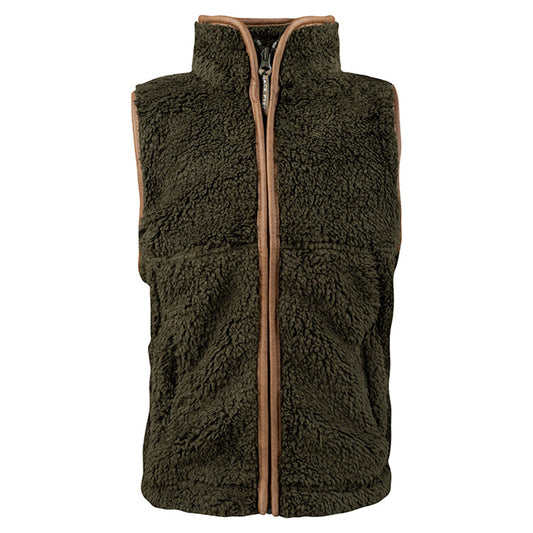 Dark Olive - Front - Jack Pyke Childrens-Kids Sherpa Fleece Gilet