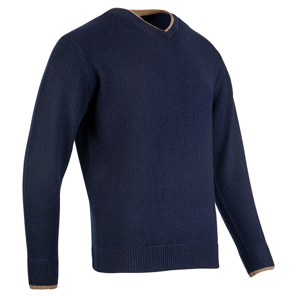 Navy - Lifestyle - Jack Pyke Mens Ashcombe Lambswool V Neck Pullover