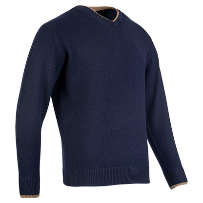Navy - Lifestyle - Jack Pyke Mens Ashcombe Lambswool V Neck Pullover