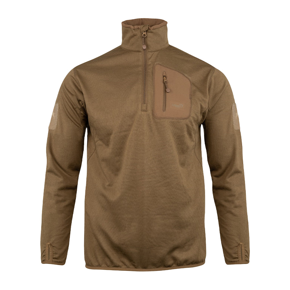 Coyote - Front - Viper Mens Technical Fleece Top