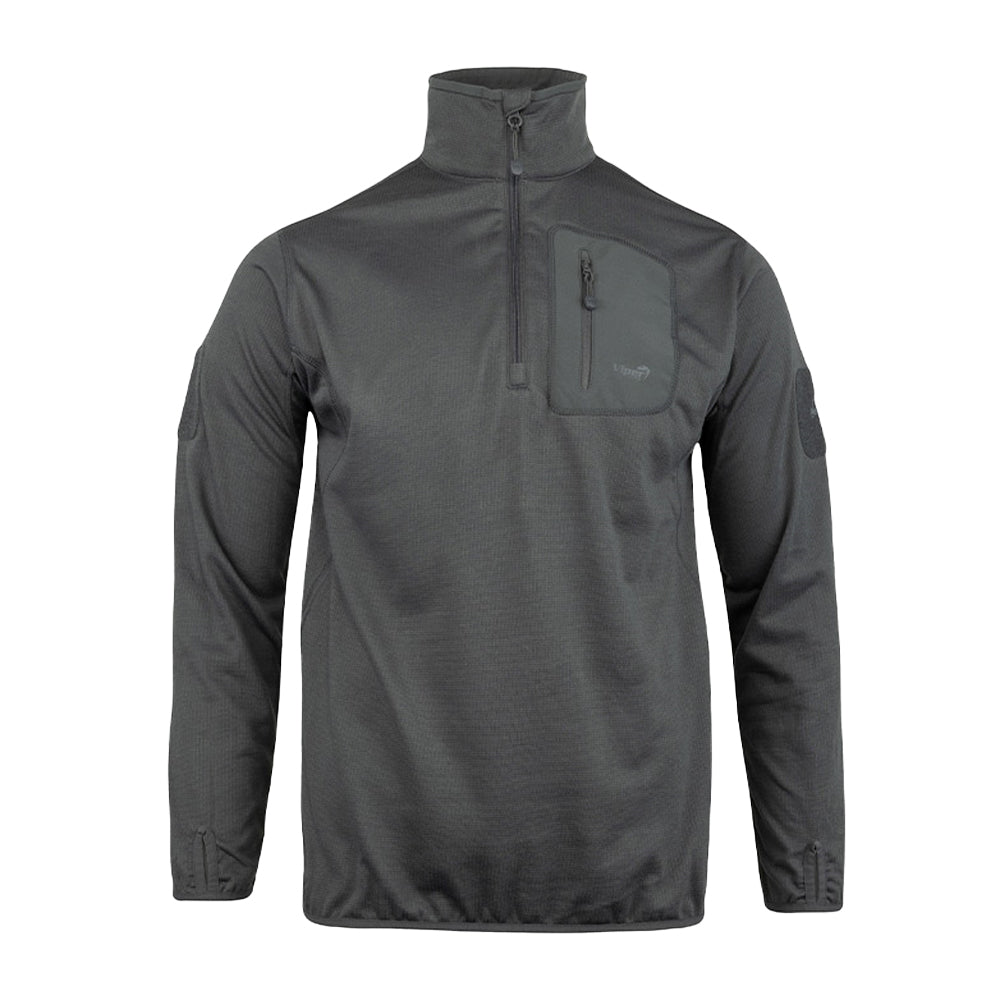 Titanium - Front - Viper Mens Technical Fleece Top