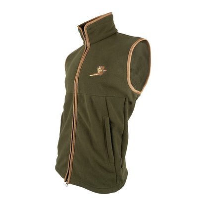 Dark Olive - Side - Jack Pyke Mens Countryman Pheasant Fleece Gilet