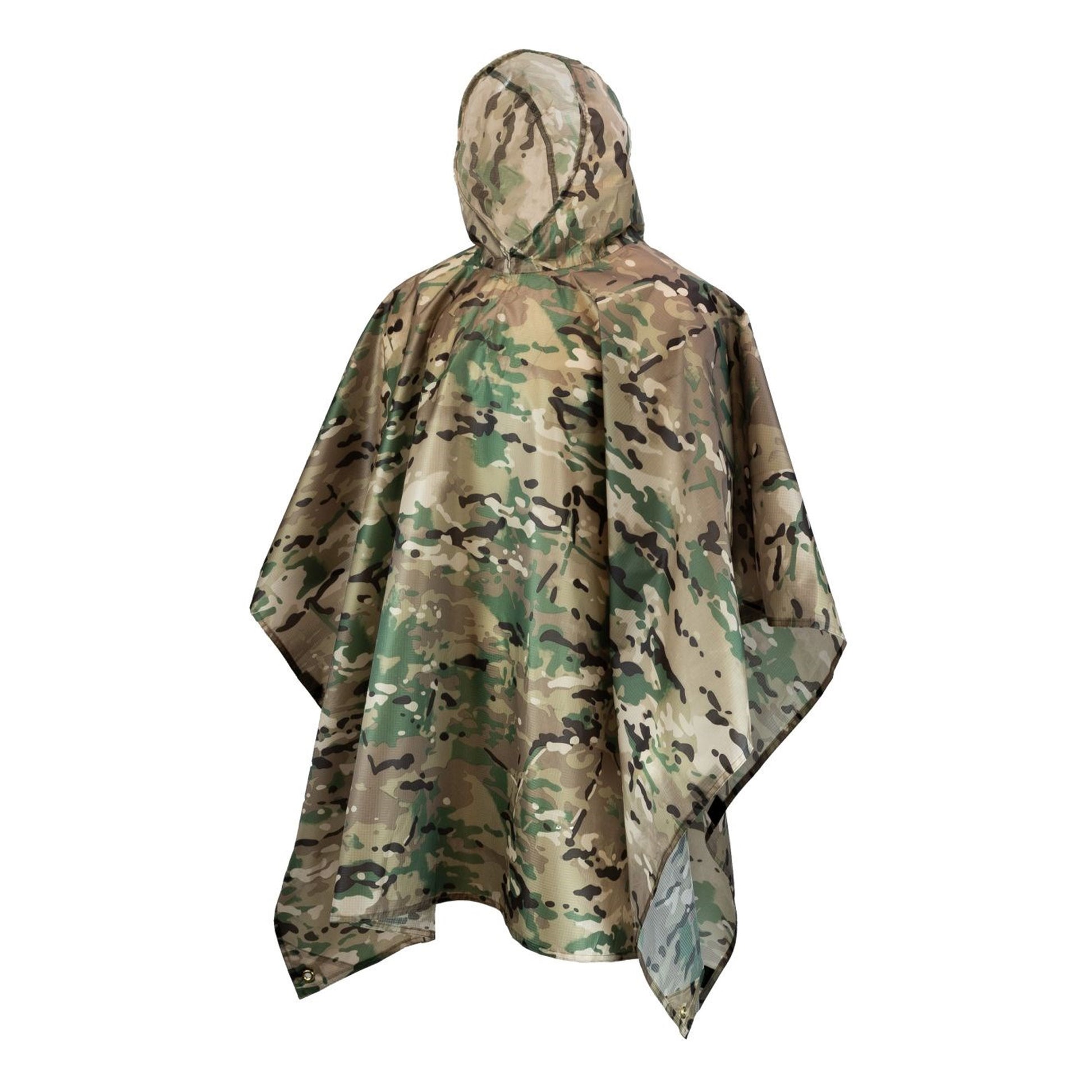 Green - Back - Mil-Com Mens Camo Poncho