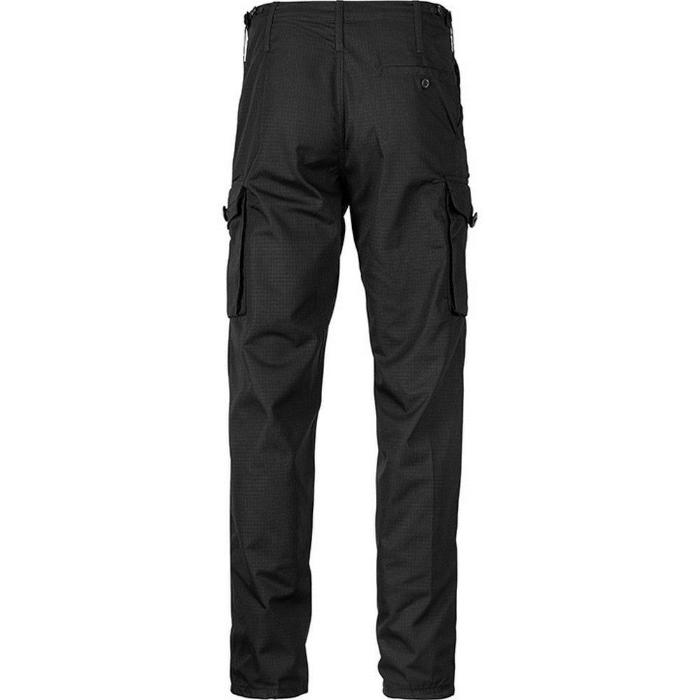 Black - Back - Mil-Com Mens Mod Police Trousers