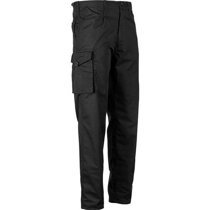 Black - Side - Mil-Com Mens Mod Police Trousers