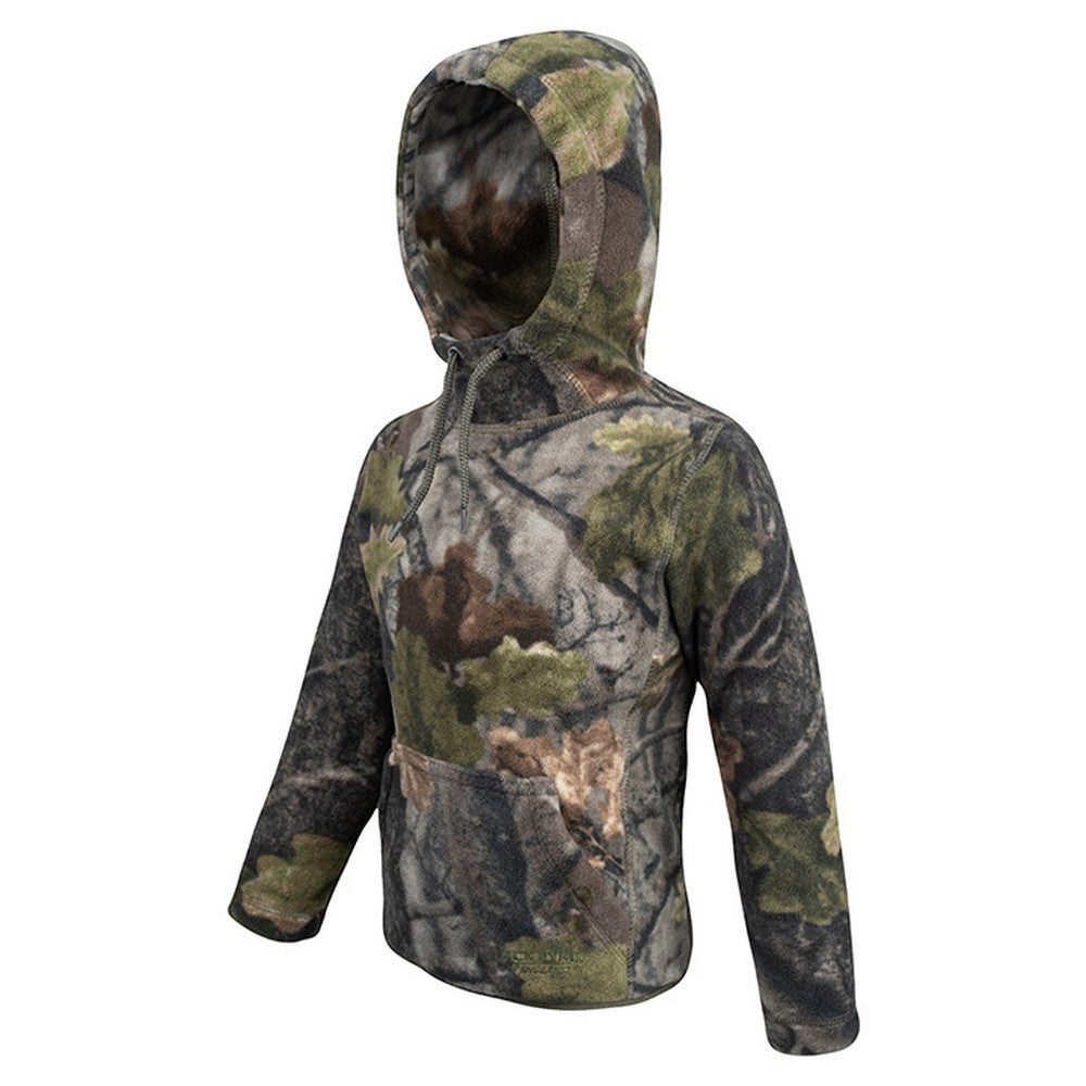Green Camo - Lifestyle - Jack Pyke Childrens-Kids Fieldman Oak Leaf Fleece Hoodie