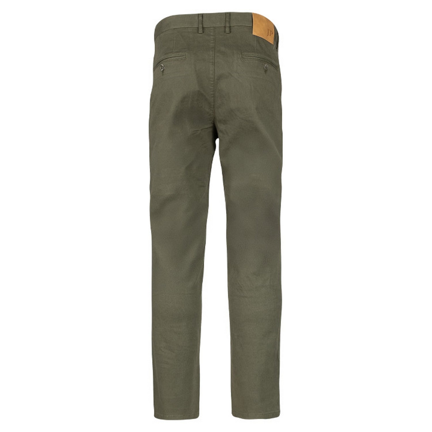 Khaki Green - Back - Jack Pyke Mens Chino Plain Trousers
