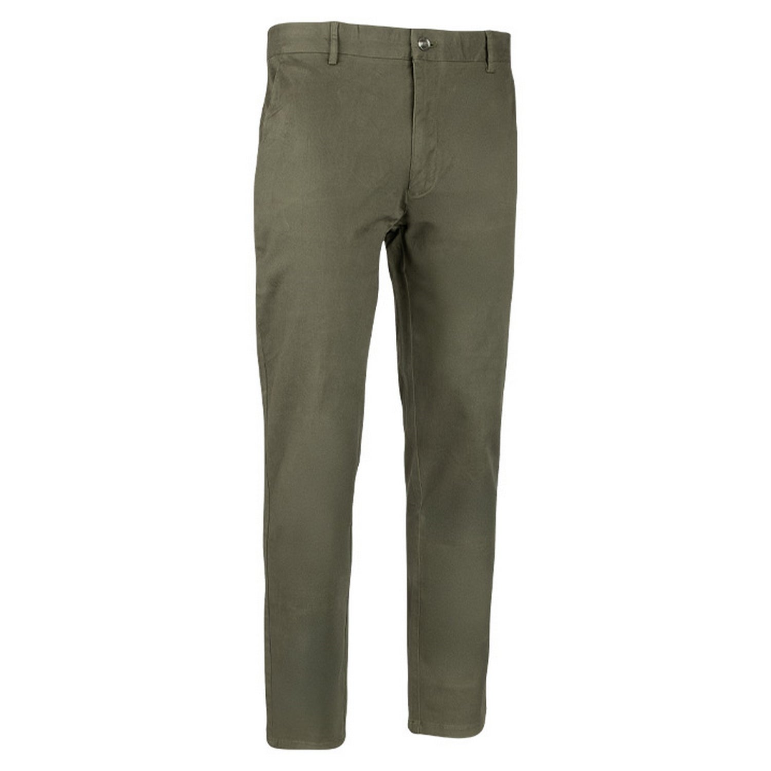 Khaki Green - Side - Jack Pyke Mens Chino Plain Trousers