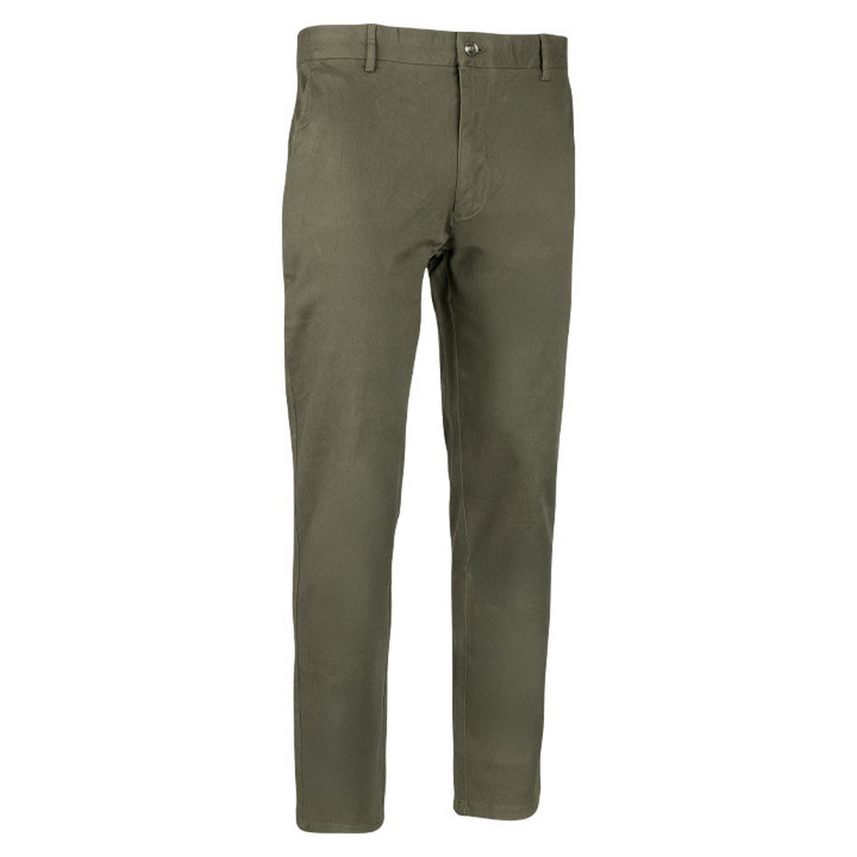 Khaki Green - Side - Jack Pyke Mens Chino Plain Trousers